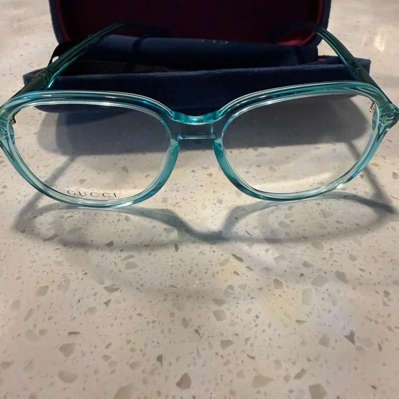 Gucci light blue women’s optical glasses brand new in case - Picture 1 of 4